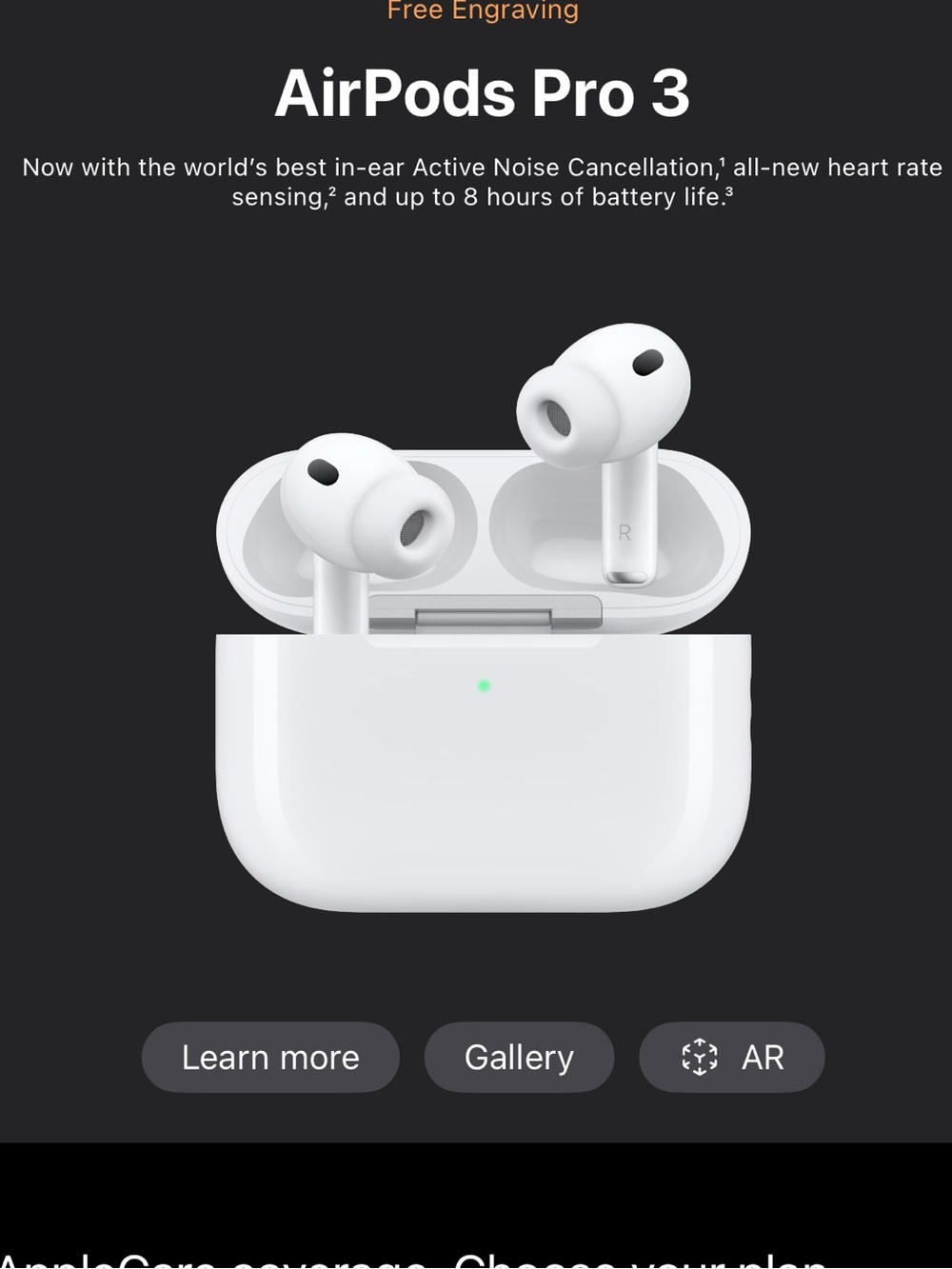 Apple AirPods Pro 3 Wireless Earbuds in White